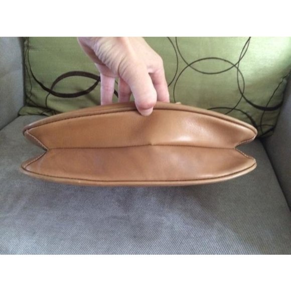 Gucci Vintage Top Handle Satchel Camel Leather Accordion Bottom - Picture 10 of 10